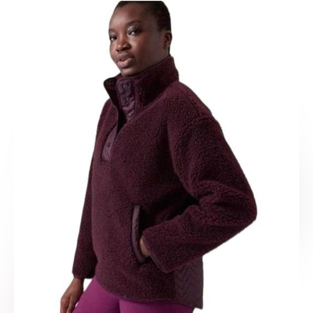 Athleta Burgundy Fleece - XS